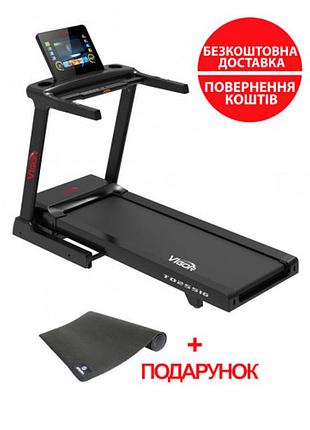 Бігова доріжка vigor td2551g iconsole (15.6” tft дисплей) функціональний тренажер для домашніх тренувань навантаження до 150