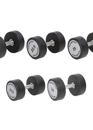 Гантельний ряд technogym tg-20-30 кг 5 пар (заг. вага 250 кг) лучшая цена с быстрой доставкой по украине