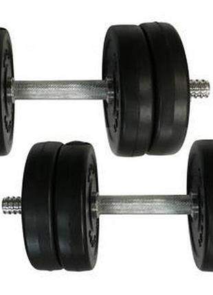 Набор гантелей композитных в пластиковой оболочке 2 шт по 6 кг newt rock pro-r разборные для дома и зала