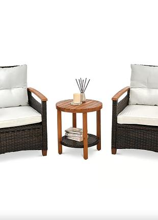 Комплект садовой мебели di volio arde коричневый/кремовый лучшая цена с быстрой доставкой по украине найкраща