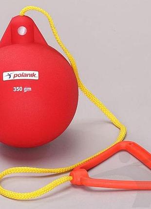 Детский тренировочный молот polanik 0,5 кг — ядро и ручка из мягкого пвх, трос из синтетического волокна