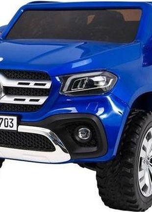Детский аккумуляторный автомобиль mercedes benz x-class синий, 4 надежных двигателя по 45 вт
