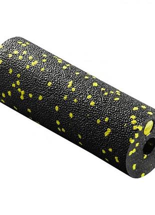 Масажний ролик 4fizjo mini foam roller 15 x 5.3 см (валик, ролер) 4fj0081 black/yellow найкраща ціна зі швидкою лучшая цена с