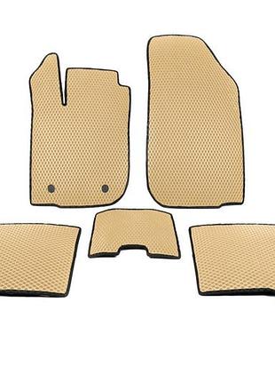 Килимки eva бежевий для dacia logan i 2005-2008 гумовий полімерний килимок в салон автомобіля ve-33