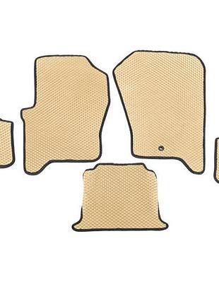 Килимки eva бежеві для land rover discovery iv модельні гумові килимки в салон захисту від бруду ve-33