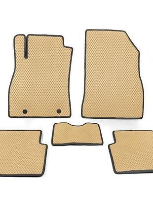 Килимки eva бежеві для nissan juke 2010-2019 модельні гумові килимки в салон захисту від бруду ve-33