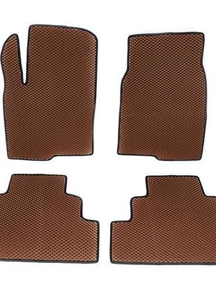 Килимки eva коричневі для chevrolet captiva 2006-2019 модельні гумові килимки в салон захисту від бруду ve-33