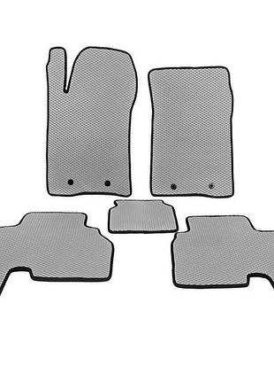 Килимки eva для ssangyong action 2006-2011 сірі модельні гумові килимки в салон 5 штук ve-33