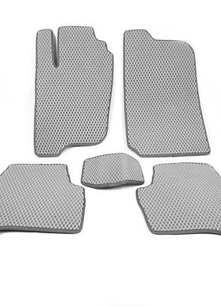 Коврики eva серые для mitsubishi l200 2006-2015 модельные резиновые коврики в салон защиты от грязи ve-33