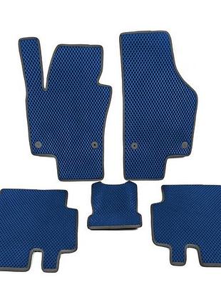 Поліуретанові килимки eva для volkswagen sharan 2010-2023 синій модельні для захисту салону авто ve-33