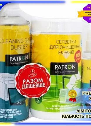 Dm набор чистящий patron спецификация 2.2 спрей для оргтехники 100 мл салфетки для экрана 100 шт сжаты spe|lz
