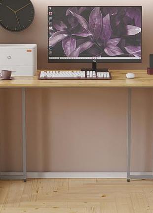 Компьютерный стол ferrum-decor ханна 75x120x60 серый дсп дуб артизан 16мм (frd-106215)