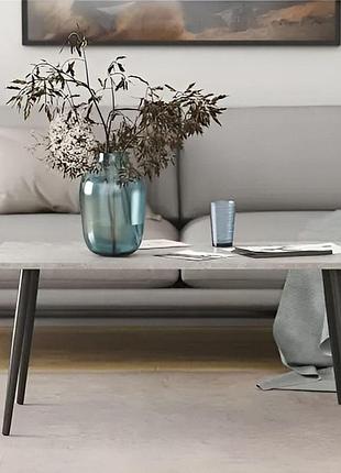 Стол журнальный монтана ferrum-decor 45x100x50 черный металл дсп бетон 16 мм (frd-106711)