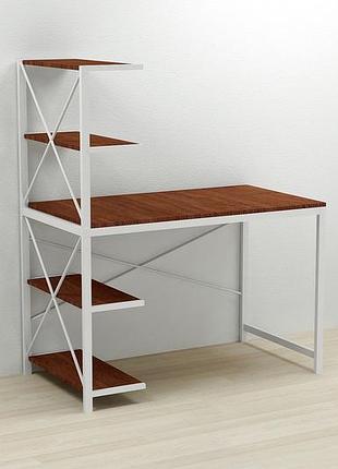 Компьютерный стол ferrum-decor джек 75x140x70 белый дсп венге (frd-105329)