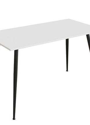 Кухонний стіл марсель 40 ferrum-decor 75x120x60 чорний метал дсп білий 16 мм (frd-106759)