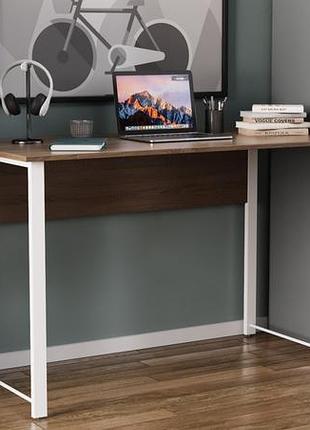 Комп'ютерний стіл ferrum-decor курт 75x100x60 білий дсп дуб сонома труфель 16мм (frd-102198)