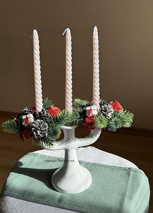 Доріжка на стіл вінтажна, ранер на невеликий стіл зелений, швеція