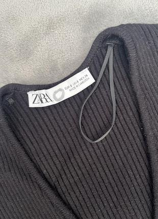 Кофта на запах в рубчик zara 5
