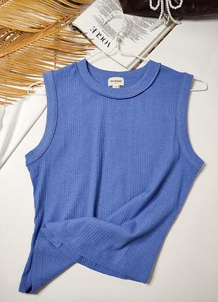 Топ майка голубой
