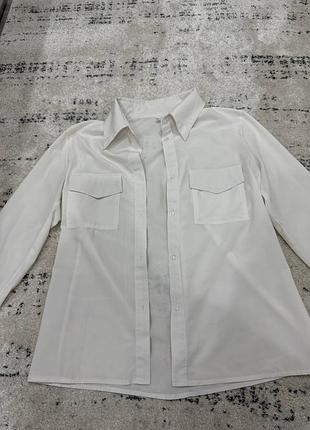 Женская белая блузка, размер s-м, состояние бу