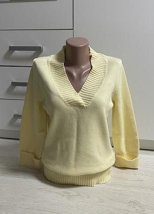 Свитер с мысиком светло желтый женский м -l