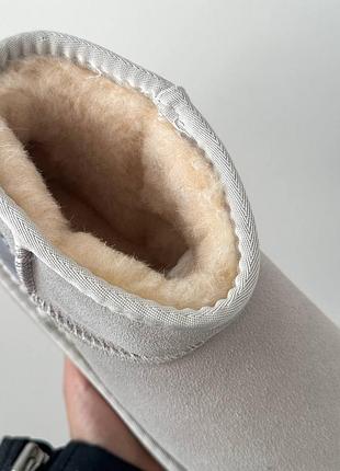 Угги угги ugg ultra mini milk silver suede 4