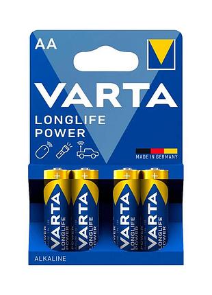Батарейка varta longlife power лужна aa lr6 4xbl alkaline kod-9473