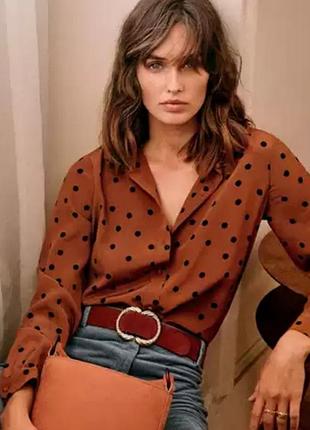 Sezane розкішна люксова блуза з натурального шовку