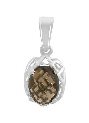 Срібна підвіска ortex з раухтопазом (димчастим кварцем) 1.11ct (2177708)