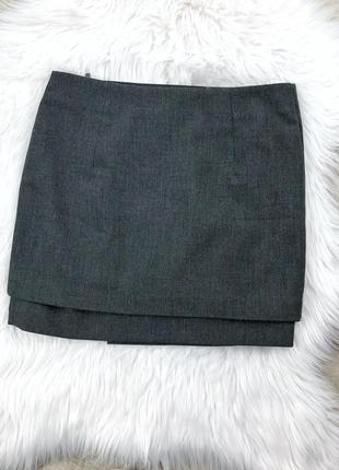 Стильная серая юбка мини5 фото