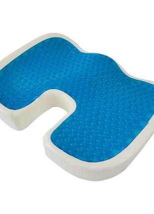 Гелевая подушка для сидения с эффектом памяти мягкая 45х35х7см на молнии 37x47 см