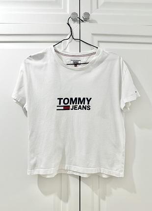 Сорочка футболка tommy hilfiger біла жіноча топ майка