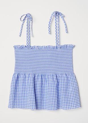 Топ резинка h&m studio smocked peplum top