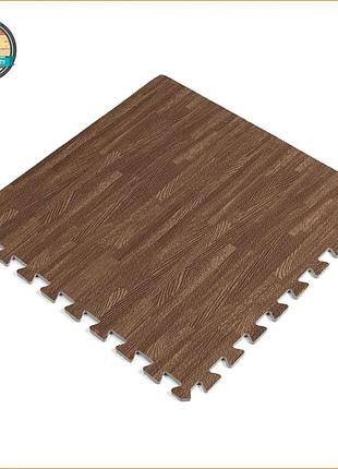 Підлога пазл - модульне підлогове покриття 600x600x10мм коричневе дерево (мр6) sw-00000204