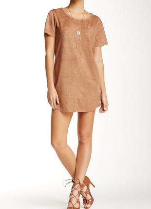 Платье h&m из искусственной замши faux suede front panel dress