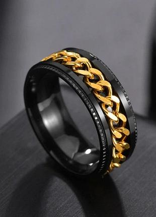 Кільце спінер з ланцюжком із нержавіючої медичної сталі rs-040, 20.2