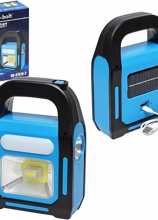 Акумуляторний кемпінговий ліхтар переносний hb-9707a-1led+cob+led power bank портативний salemarket