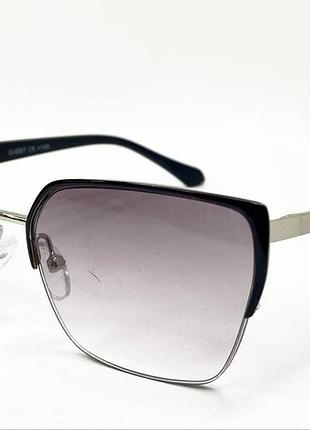 Очки для коррекции зрения женские в металлической полуободковой оправе с регулируемыми носоупорами черный, -1.75