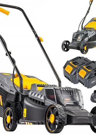 Газонокосарка акумуляторна powermat + 2 акумулятори 4аг (польща)