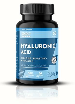 Гіалуронова кислота для суглобів, обличчя та шкіри 500 мг. garo nutririon 60 капсул