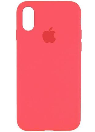 Чехол silicone case full protective (aa) для apple iphone xr (6.1") арбузный / watermelon red