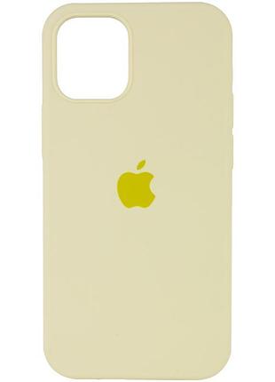 Чехол silicone case full protective (aa) для apple iphone 14 (6.1") желтый / mellow yellow