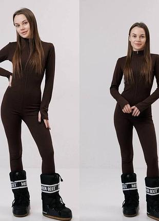 Стильный теплый термокомбинезон для девочки 140-164