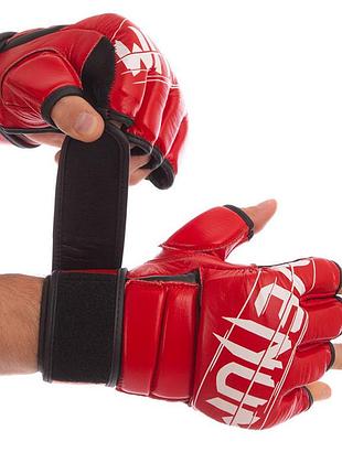 Рукавички для змішаних єдиноборств мма vnm vn-0014 l червоний (37508136), fdso