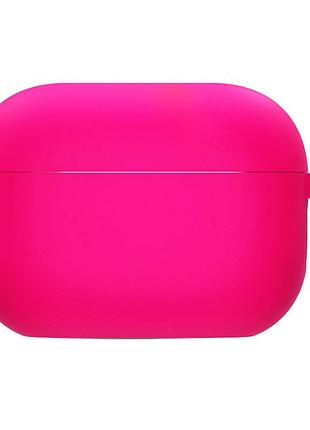 Силіконовий футляр з мікрофіброю для навушників airpods pro 2 / pro рожевий / barbie pink