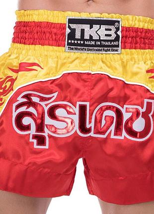 Шорти для тайського боксу та кікбоксингу tktbs-146 xl червоний (37551096), top king boxing