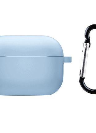 Силиконовый футляр с микрофиброй для наушников airpods 4 / 5 голубой / lilac blue