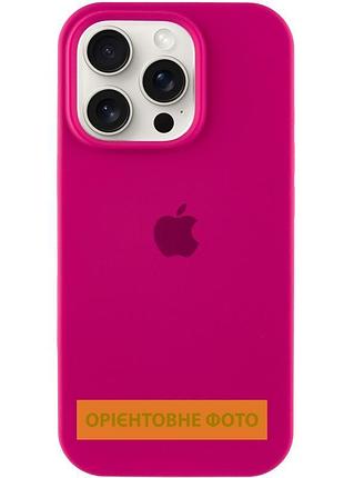 Чехол silicone case full protective (aa) для apple iphone 17 pro (6.3") красный / rose red
