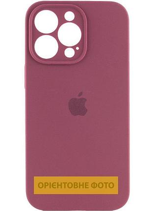 Чехол silicone case full camera protective (aa) для apple iphone 17 air (6.5") бордовый / plum
