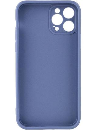 Силиконовый чехол candy full camera для apple iphone 12 pro max (6.7") голубой / mist blue 2